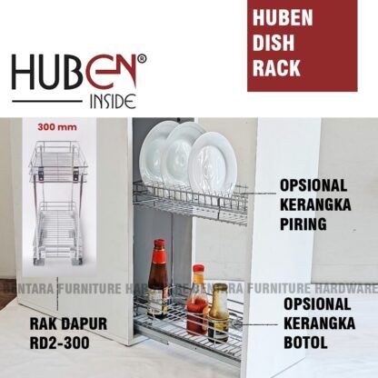 HUBEN RD-2 300 RAK DAPUR 30CM PIRING GELAS BOTOL BUMBU DAPUR BAWAH DALAM KABINET UNIT BOTTOM CABINET KITCHEN SET