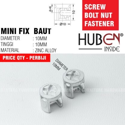HUBEN MF-10G CASING 10X10 MM KNOCKDOWN UNTUK MINIFIX