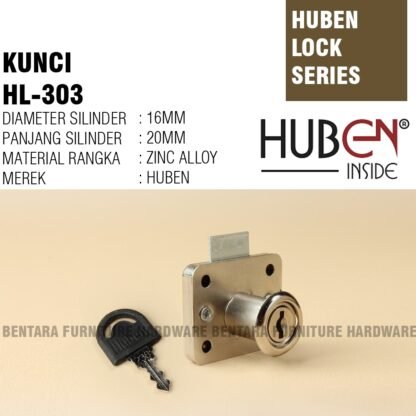 HUBEN HL-303 KUNCI LACI EKONOMIS KEY LOCK DRAWER FURNITURE