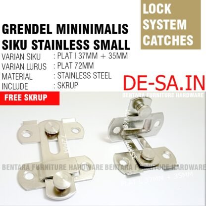 GRENDEL KAIT MINIMALIS 2 INCHI / 3 INCHI  STAINLESS STEEL Pengaman Pintu - Gambar 6