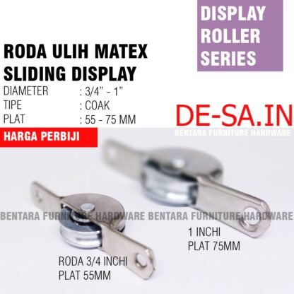 3/4" - 1" RODA MATEX ULIH GITSAY KECIL BESAR ETALASE GESER 1 INCHI - ROLLER DISPLAY SLIDING MAKTEK MATEK LAHER BEARING