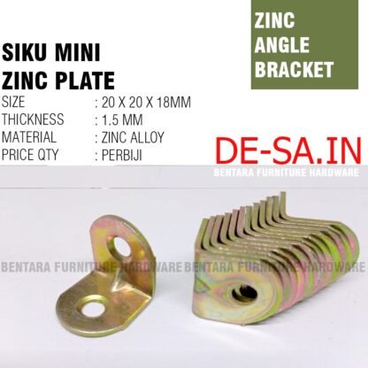 40MM SL-BE SIKU L-BESI 4CM 3CM 2CM BRAKET SIKU MINI ZINC PLAT (20 / 30 / 40 MM ) (2 / 3 / 4 CM )   L-Shaped Angle Bracket Fastener Rak Ambalan - Gambar 3