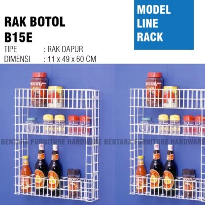 MODELLINE B15E RAK BOTOL SLIM RAMPING KITCHEN BOTTOM CABINET KABINET BAWAH DAPUR