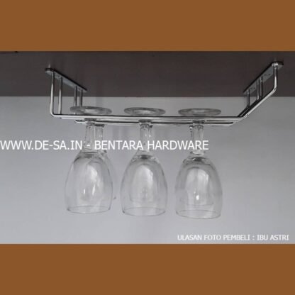 RG-2 RAK GELAS 2 BARIS GANTUNG  - 2 Row Wine Glass Hanger Rack - Gambar 3