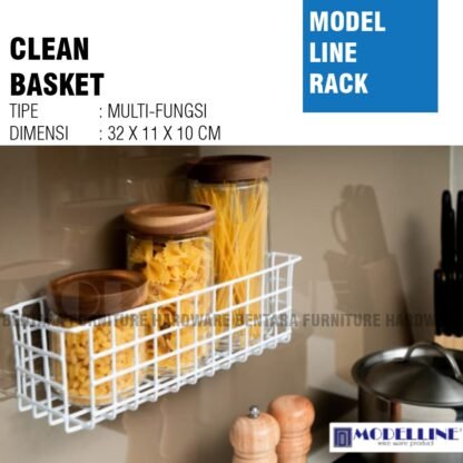 MODELLINE CLEAN BASKET -  KERANJANG SERBAGUNA BUMBU KAMAR MANDI BATHROOM