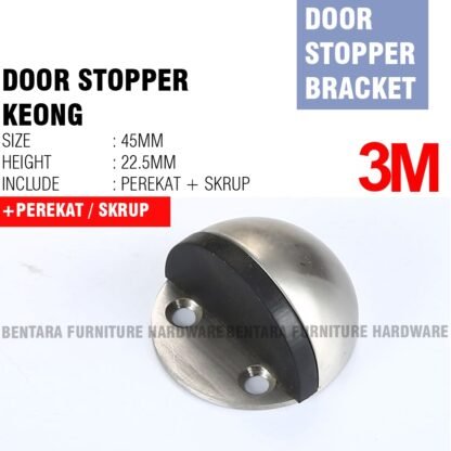 45MM DOOR STOP KEONG SKRUP + PEREKAT 3M  - Penahan Pintu STOPPER - Gambar 2