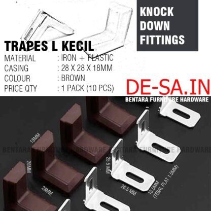 10 x TRAPES-L SIKU BROWN WHITE Coklat Putih - AMBALAN KNOCKDOWN TRAVES TRAFEX FITTING - Gambar 2