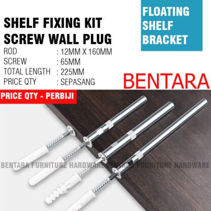 16 CM PEN AMBALAN MELAYANG BAUT 12 X 160MM - Heavy Duty Wall Plug Bolt Shelf Knockdown 12 CM 16 CM