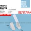 MTS MINI TRAPES SEGITIGA 40 X 40 X 22 MM PLASTIK PUTIH 4 LUBANG KNOCK DOWN BRACKET FITTING