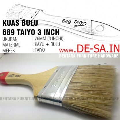 689 Taiyo Kuas Bulu 3 Inchi - Bristle Painting Brush - Gambar 2