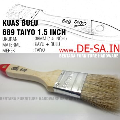 689 Taiyo Kuas Bulu 1.5 Inchi - Bristle Painting Brush - Gambar 2