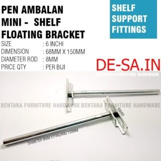 6 Inchi Mini Pen Ambalan Melayang Tembok  - Braket Bracket Floating Shelf Wall